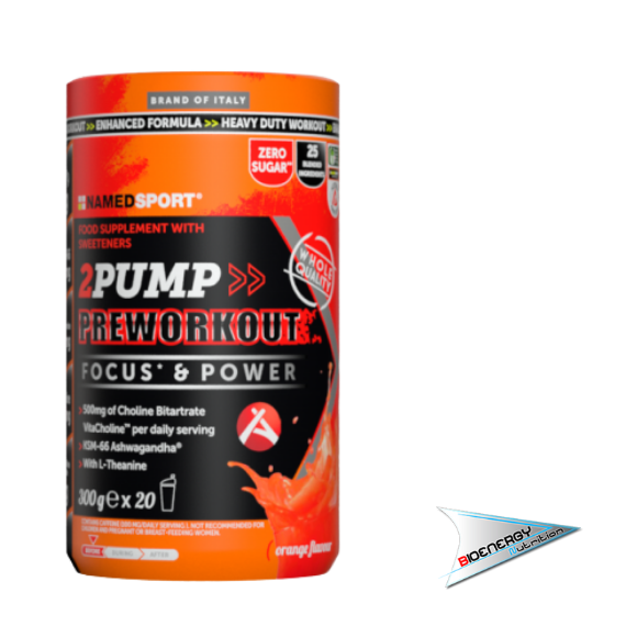 Named-2PUMP PREWORKOUT (Gusto: Arancia - Conf. 300 gr)     